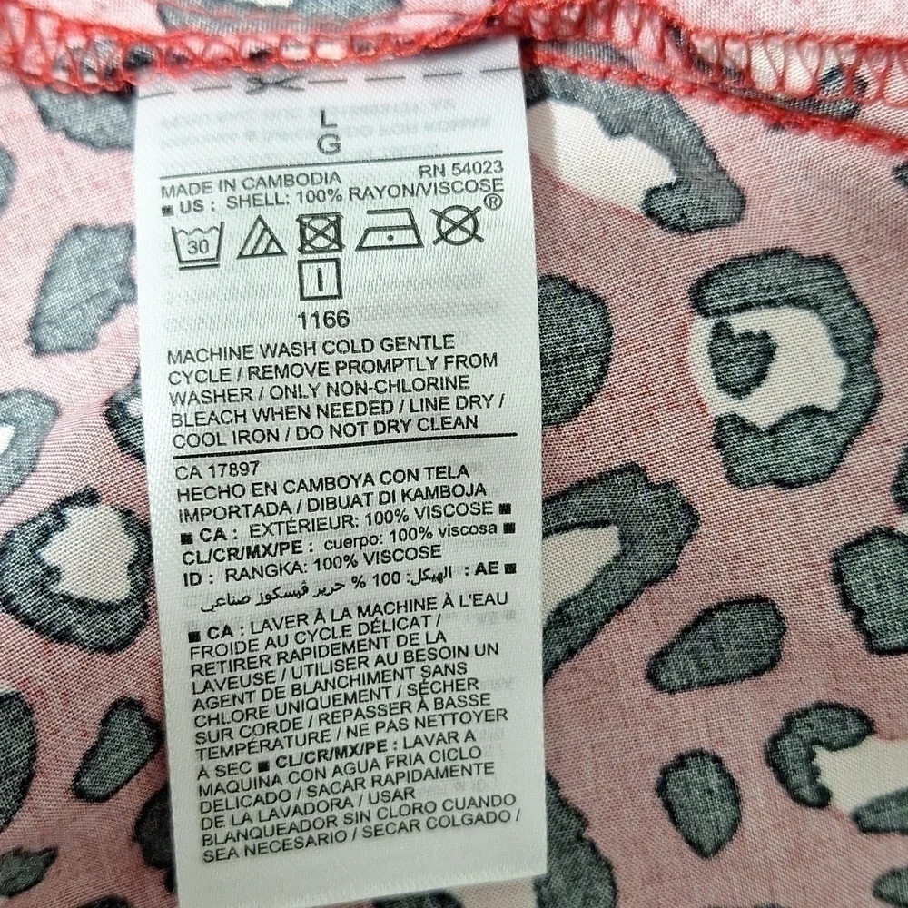 Old Navy Dress Midi Leopard Red